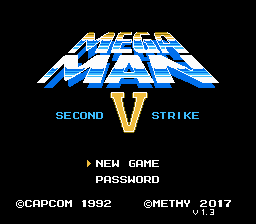 Mega Man 5 - Second Strike Title Screen